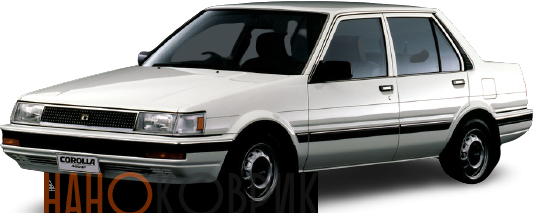 Автомобильные коврики ЭВА (EVA) для Toyota Corolla V правый руль седан (E80) 1983-1987 